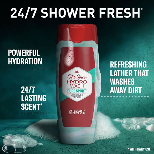 Old Spice Men's Moisturizing Hydro Body Wash - Pure Sport Plus - 21 fl oz