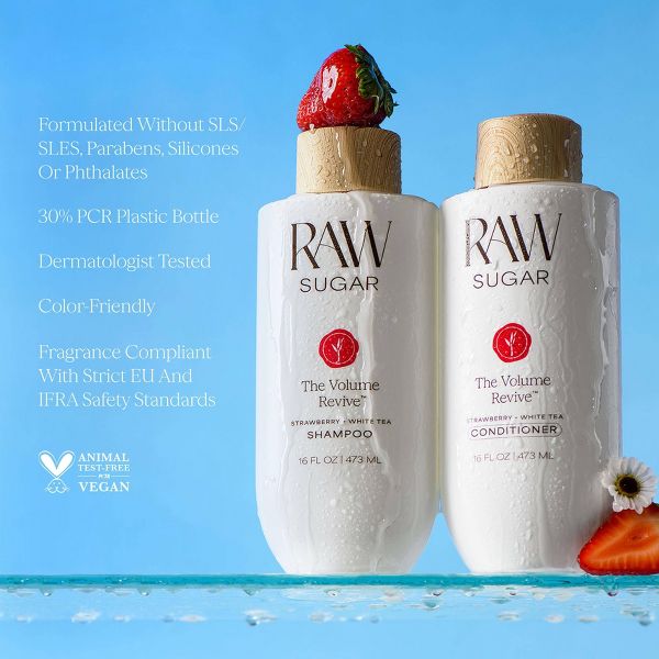Raw Sugar The Volume Revive Shampoo - Strawberry + White Tea - 16 fl oz