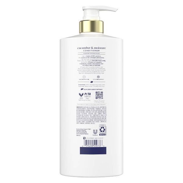 Dove Beauty Cucumber Moisture Hair Conditioner Pump with Bio-Protein Care & Cucumber Extract - 28 fl oz
