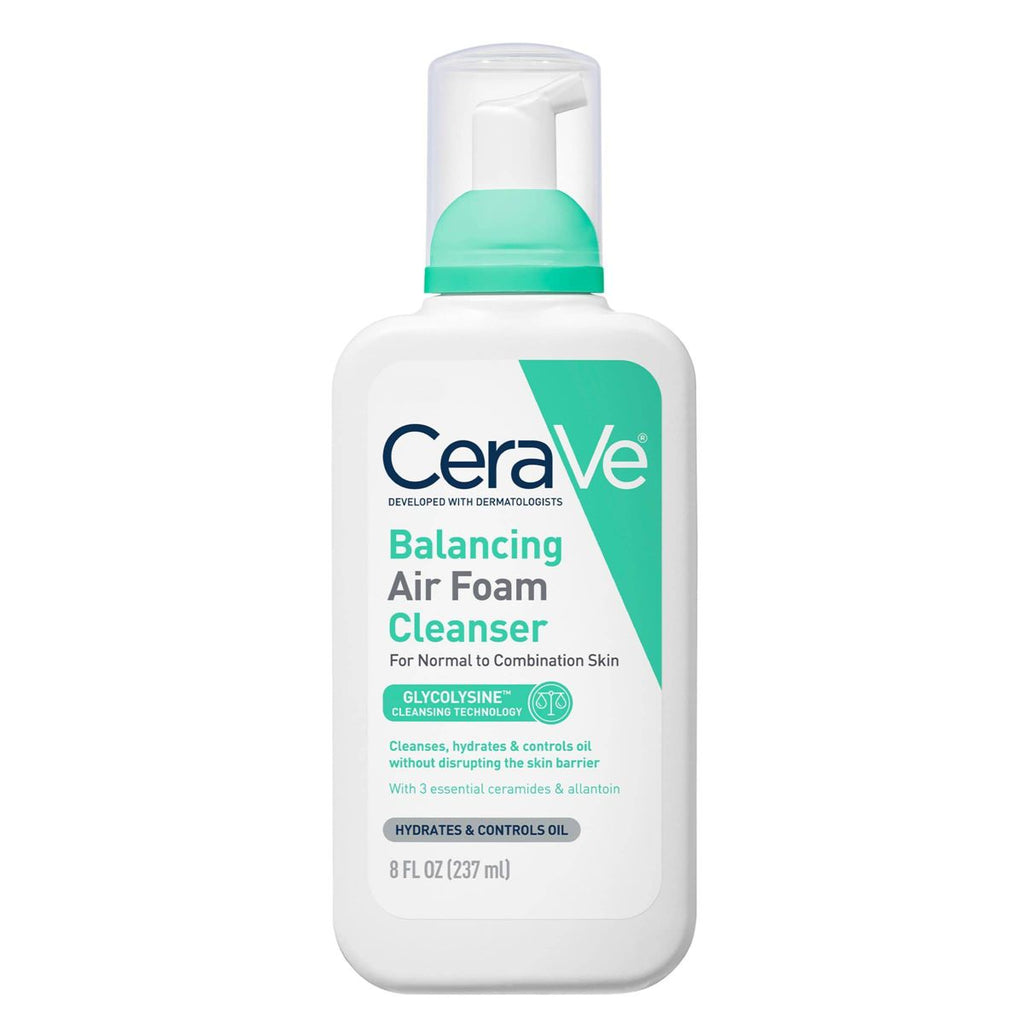 CeraVe Balancing Air Foam Facial Cleanser Wash Helps With Oil Control and Skin Hydration- 8 fl oz