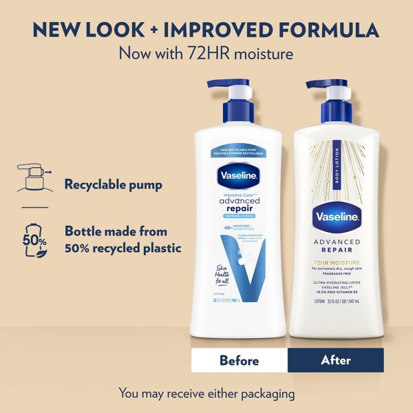 Vaseline Intensive Care Moisturizing Advance Repair Body Lotion - Unscented - 2 fl oz