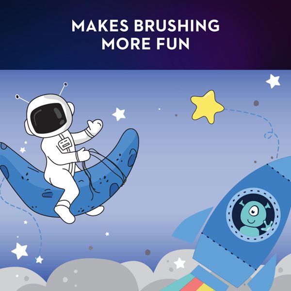 Oral-B Kids Soft Toothbrush with Space Designs - 4ct