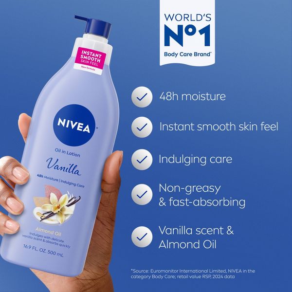 Nivea Oil Infused Body Lotion with Vanilla and Almond Oil - 16.9 fl oz