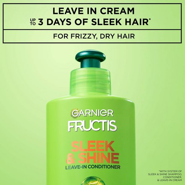 Garnier Fructis Active Fruit Protein Sleek & Shine Leave-In Conditioning Cream Twin Pack - 20.4 fl oz
