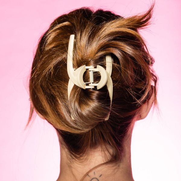 Gimme Beauty Looped In Claw Clips for Fine Hair - Black/Cream - 2ct