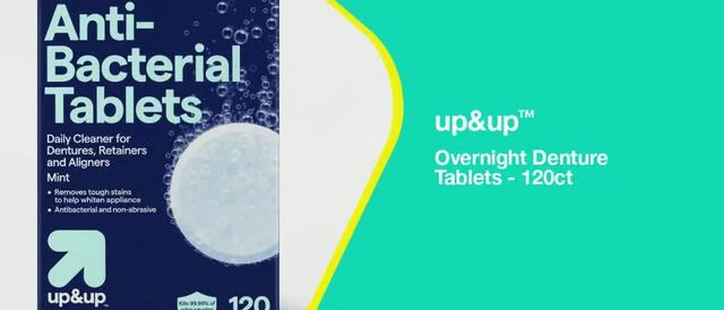 Overnight Denture and Retainer Tablets - Mint - 120ct - up&up™