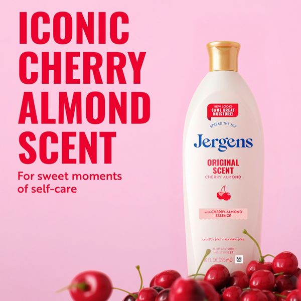 Jergens Original Scent Cherry Almond Moisturizing Body Lotion for Dry Skin - 33.8 fl oz