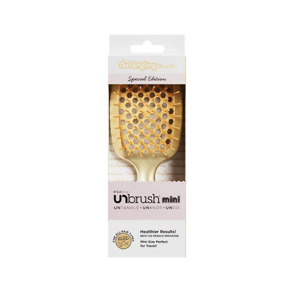 UNbrush Mini Hair Brush - Chrome Gold