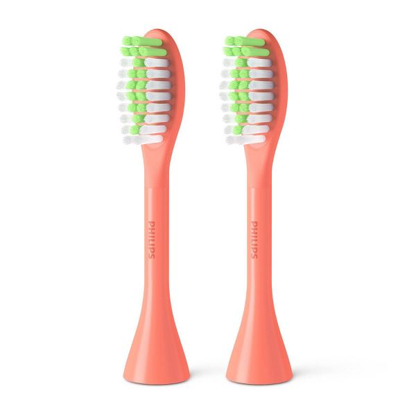 Philips One by Sonicare Replacement Electric Toothbrush Head - BH1022/01 - Coral - 2pk