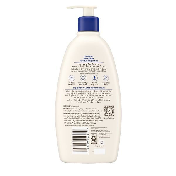 Aveeno Skin Relief Moisturizing Lotion, Fragrance-Free, 18oz