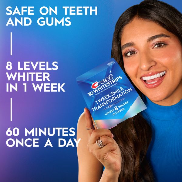 Crest 3D Whitestrips 1 Week Smile Transformation At-home Teeth Whitening Kit - 14 Treatments