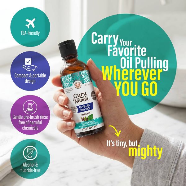 GuruNanda Cocomint Oil Pulling Oral Rinse - 3oz