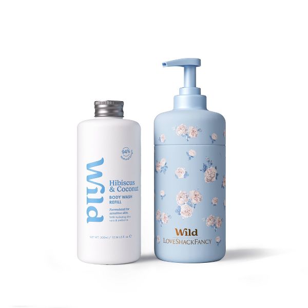 LoveShackFancy x Target - Wild Everblooming Rosettes Body Wash - Hibiscus & Coconut - 10.14 fl oz