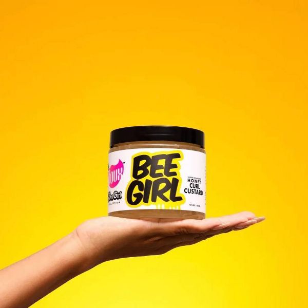 The Doux Bee-Girl Honey Curl Custard - 16 fl oz: Enhancer for Textured, Curly Hair; Liquid Curl Styling Product