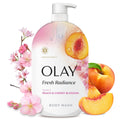 Olay Fresh Radiance Vitamin B3 and Antioxidant Blend Body Wash - Peach and Cherry Blossom - 35 fl oz