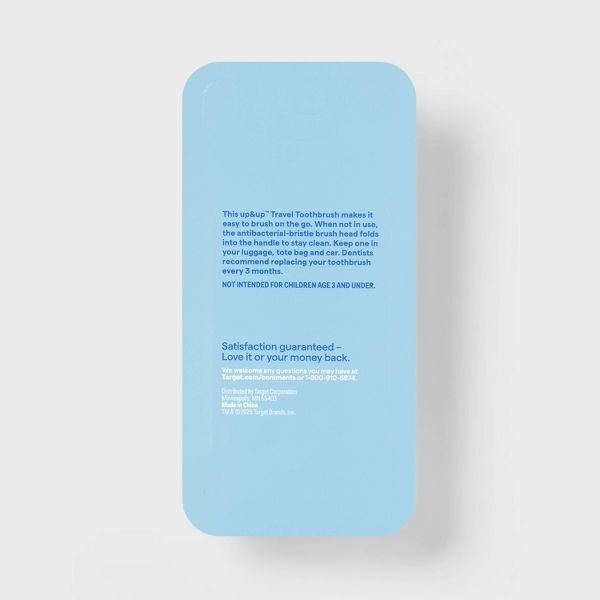 Foldable Travel Manual Toothbrush Soft Bristles - up&up™