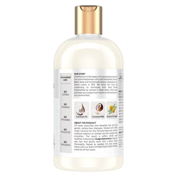 SheaMoisture Virgin Coconut Oil Shampoo Daily Hydration - 13 fl oz
