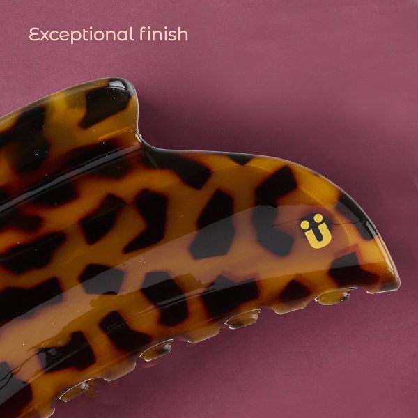 scünci | lüxe No Slip Grip Classic Claw Clip - Leopard Tort