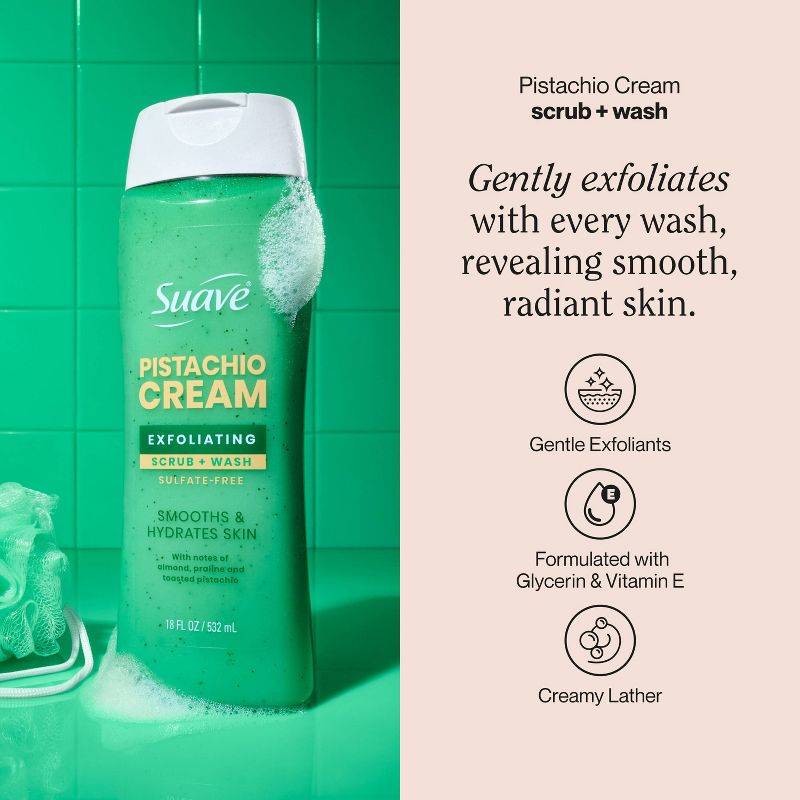 Suave Exfoliating Sulfate-Free Hydrating Body Wash and Scrub - Citrus Blossom - 18 fl oz