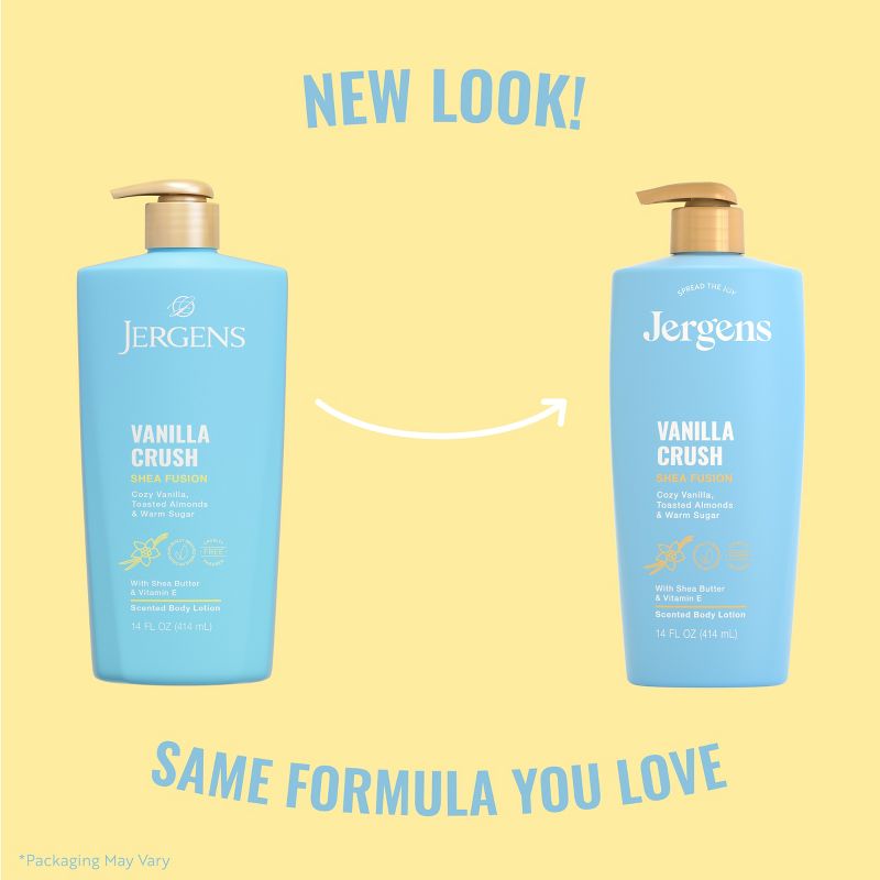 Jergens Shea Fusion Vanilla Crush Scented Body Lotion with Shea Butter & Vitamin E for 24-Hour Moisture - 14 fl oz