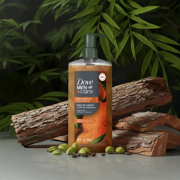 Dove Men+Care Restore Plant Based Body Wash - Sandalwood & Cardamom Oil - 26 fl oz