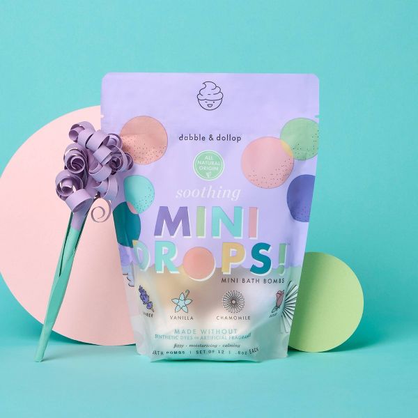 Dabble & Dollop Mini Bath Bombs - Soothing - 12ct/0.8oz