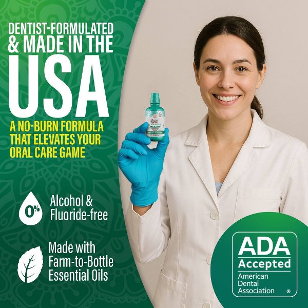 GuruNanda Oral Rinse Breath Harmonizer Mouthwash - Wild Mint - 3 fl oz