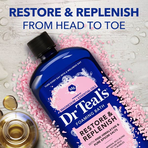 Dr Teal's Restore & Replenish Pink Himalayan Orange Foaming Bubble Bath - 34 fl oz