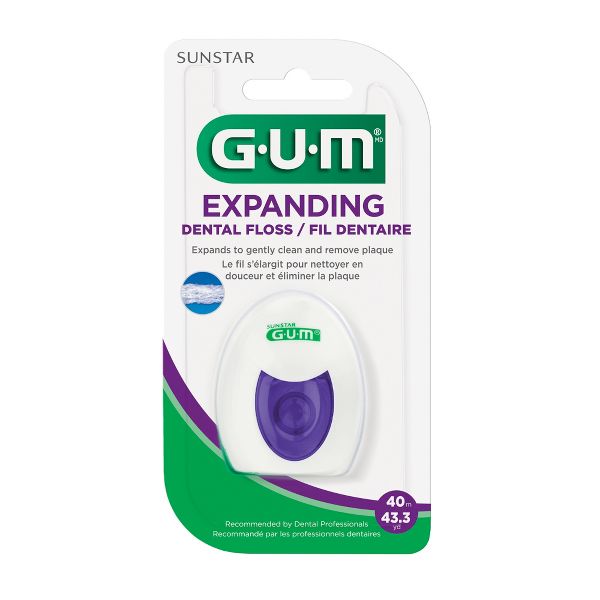 GUM Expanding Waxed Woven Dental Floss - Unflavored - 6ct