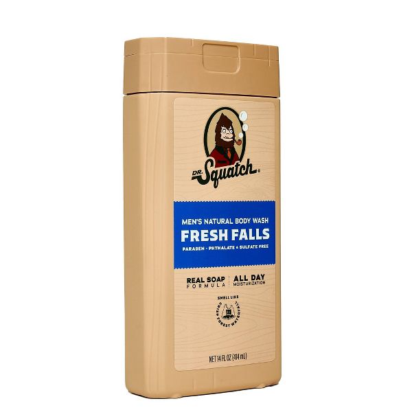 DR. SQUATCH Men's Natural Non-Exfoliating Body Wash - Fresh Falls - 14 fl oz