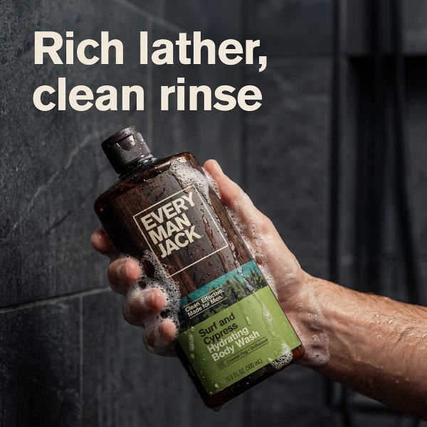 Every Man Jack Hydrating Body Wash - Surf + Cypress - 16.9 fl oz