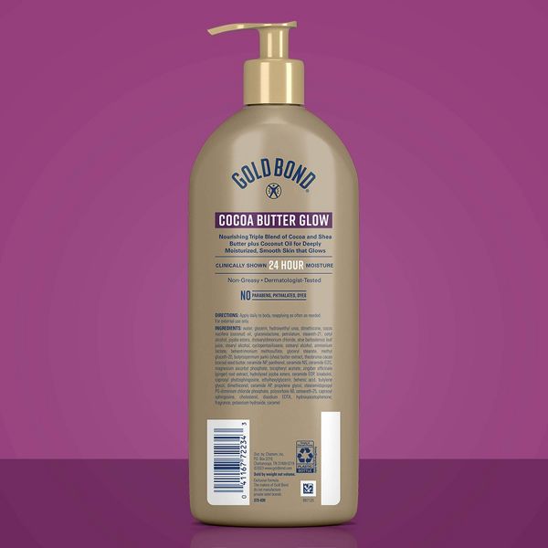Gold Bond Cocoa Butter Glow Hand and Body Lotion with Coconut Oil and Shea Butter - 24oz‚Äã