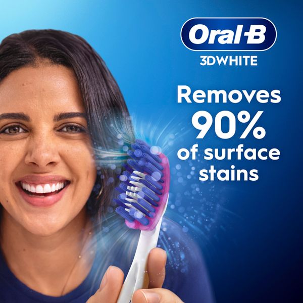 Oral-B Pro-Whitening Medium Bristle Manual Toothbrush - 4ct