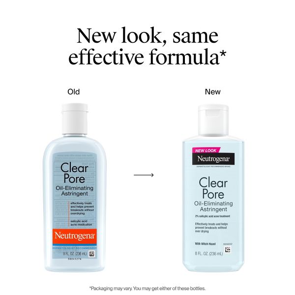 Neutrogena Clear Pore Oil-Eliminating Facial Astringent, Pore Clearing Treatment for Acne-Prone Skin - 8 fl oz