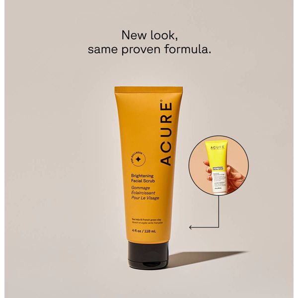 Acure Brightening Facial Scrub - Unscented - 4 fl oz