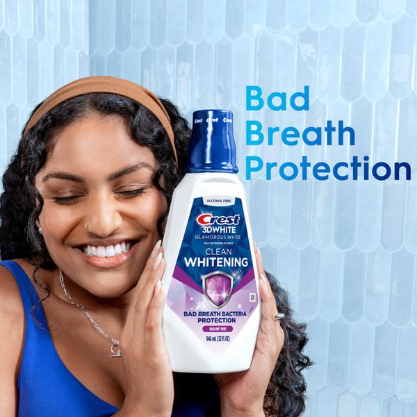 Crest 3D White Glamorous White Alcohol Free Multi-Care Whitening Mouthwash - 946 ml