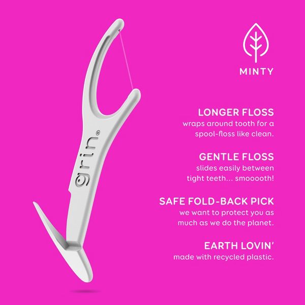 Grin Oral Care Smooth Floss Picks - 150ct