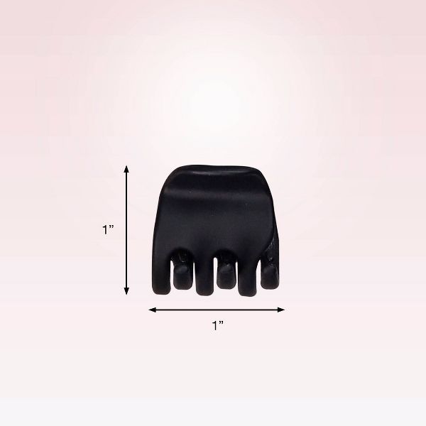 scünci No-Slip Grip Mini Claw Clips - Matte Tortoise/Black - All Hair - 6pcs