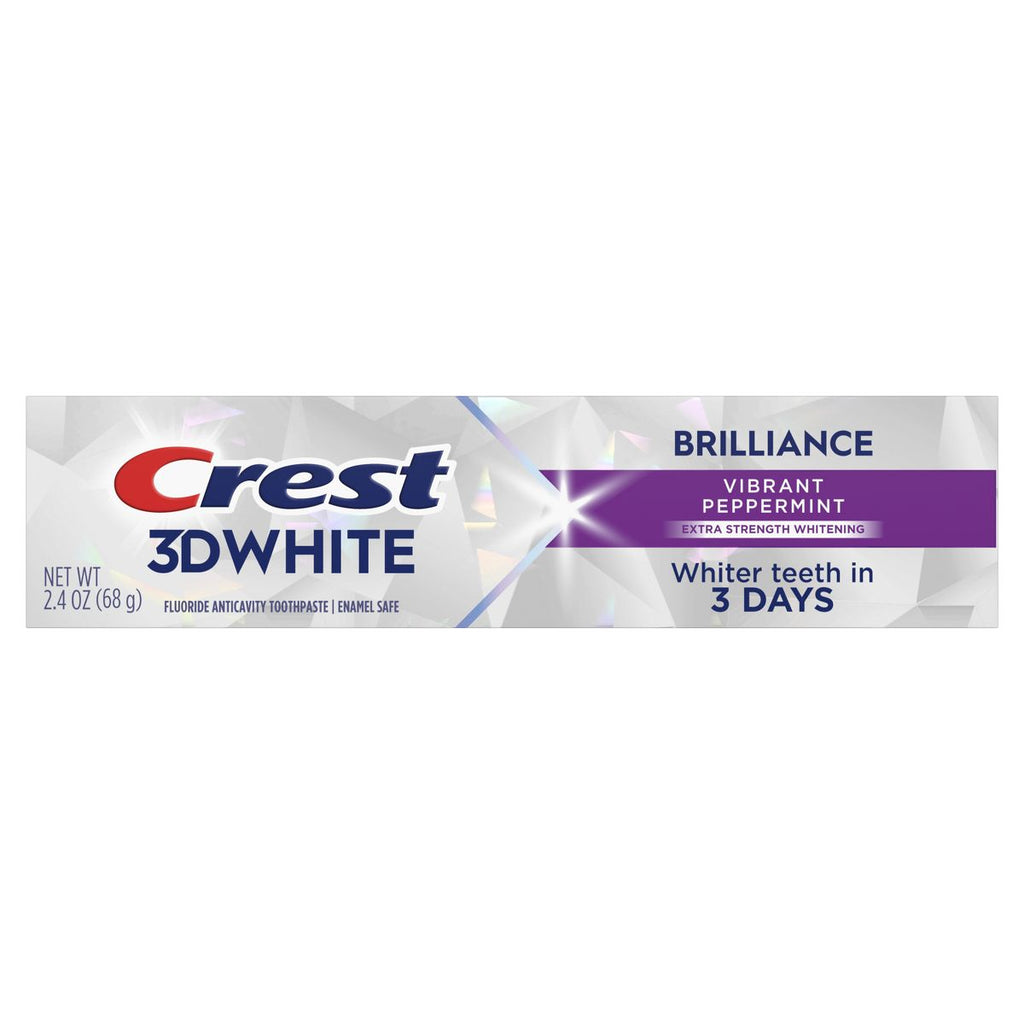 Crest 3D White Brilliance Vibrant Whitening Toothpaste - Peppermint - 2.4oz