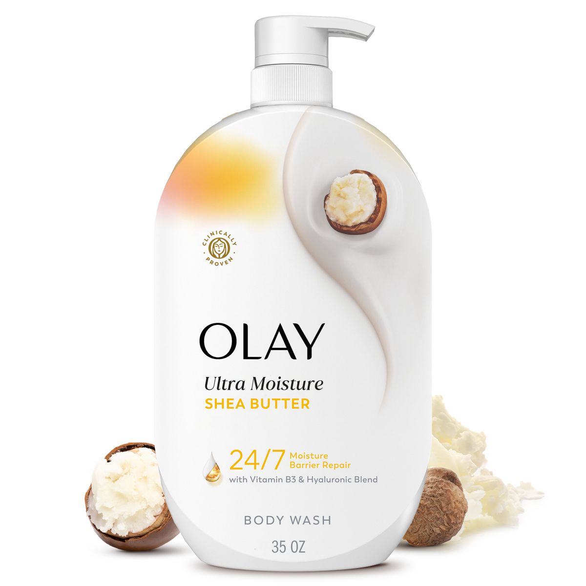 Olay Ultra Moisture Shea Butter, Vitamin B3 and Hyaluronic Blend Body Wash - 35 fl oz