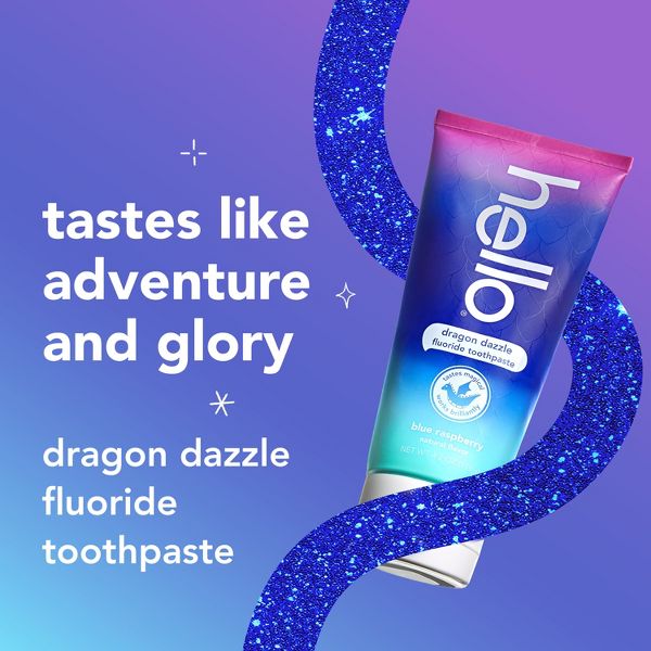 hello Kids' Dragon Dazzle Blue Raspberry Fluoride Toothpaste - 4.2oz