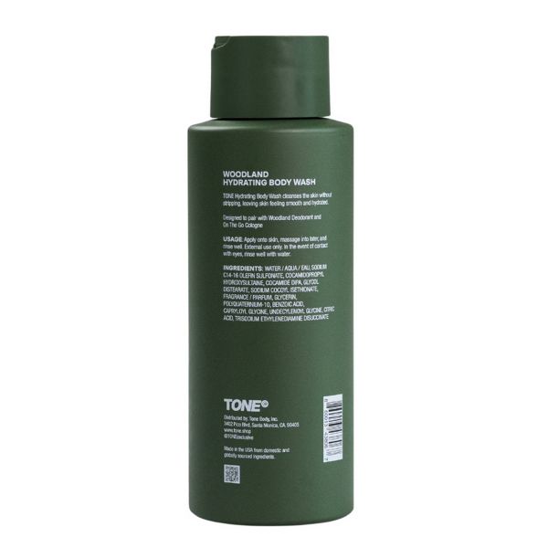 TONE Hydrating Body Wash with Long-Lasting Fragrance - Woodland - 500ml
