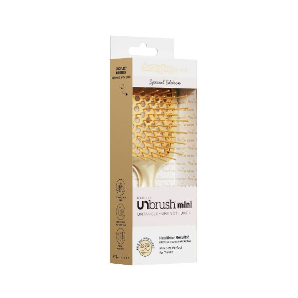 UNbrush Mini Hair Brush - Chrome Gold