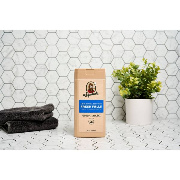 DR. SQUATCH Men's Natural Non-Exfoliating Body Wash - Fresh Falls - 14 fl oz