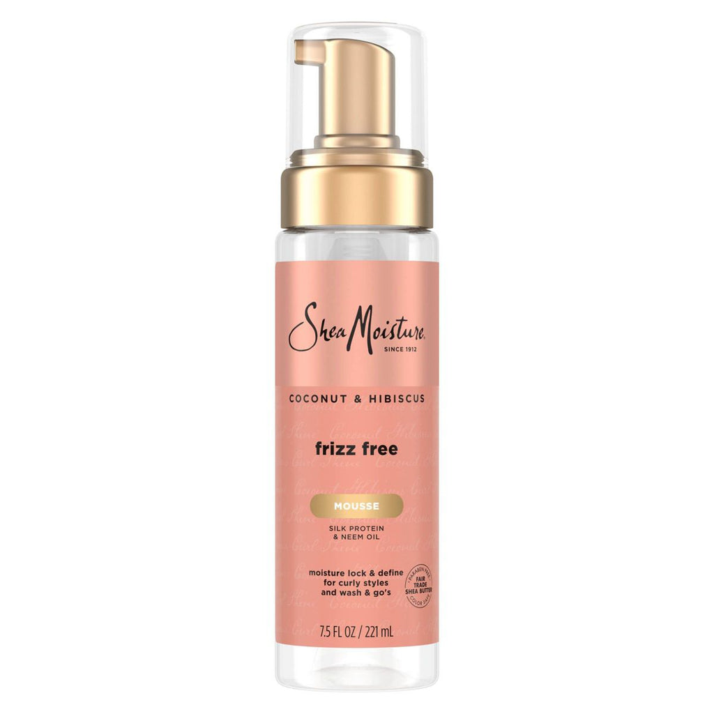SheaMoisture Coconut and Hibiscus Frizz-Free Curl Mousse - 7.5 fl oz: Shine Enhancing, Sulfate-Free, Daily Use