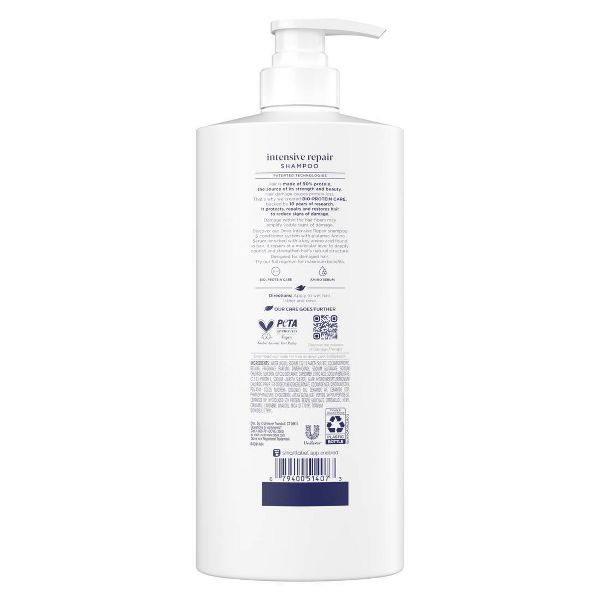 Dove Beauty Intensive Repair Hair Shampoo Pump with Glutamic Amino Serum & Bio-Protein Care - 28 fl oz