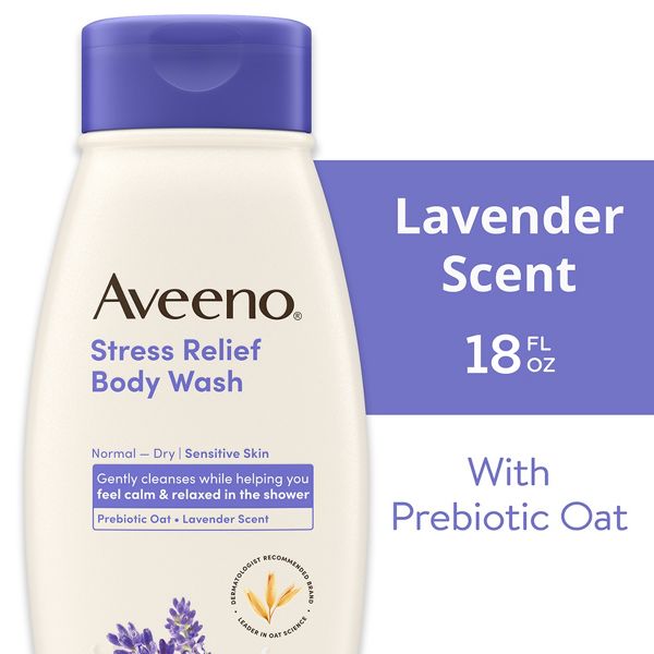 Aveeno Stress Relief Body Wash - Lavender - Fresh Scent - 18 fl oz
