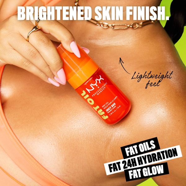 NYX Professional Makeup Fat Oil Body Oil with Vitamin E & Avocado Oil - Caramelt Mami - 0.68 fl oz