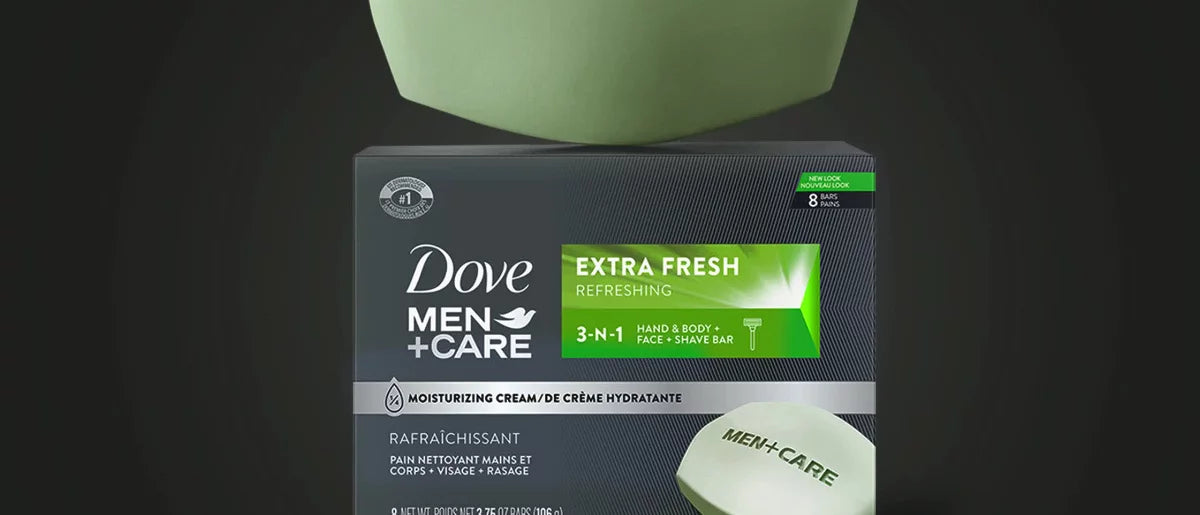 Dove Men+Care Extra Fresh Body and Face Bar Soap - 4pk - 3.75oz each
