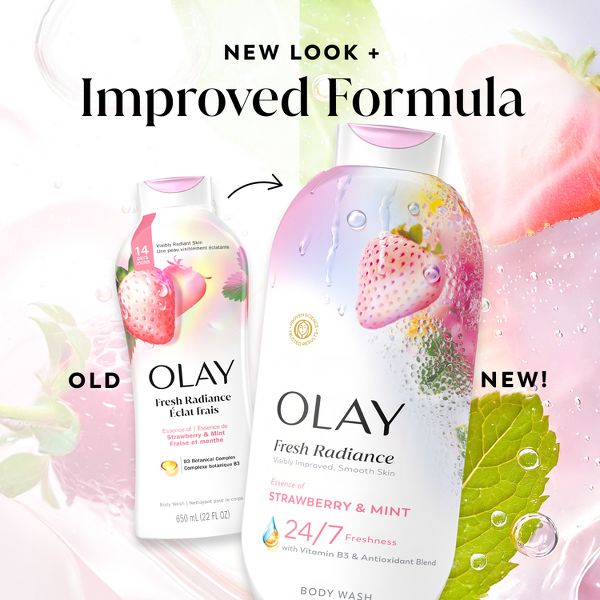 Olay Fresh Outlast Cooling Mini Body Wash - White Strawberry & Mint - Travel Size - 3 fl oz